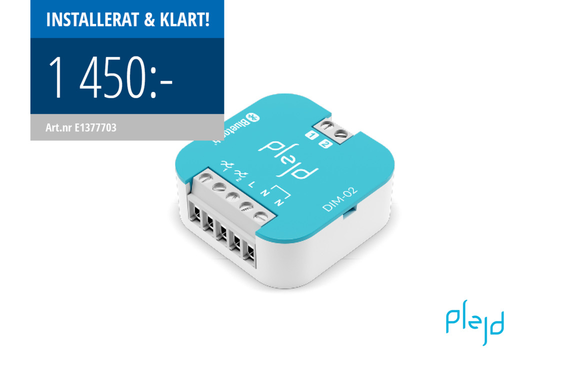 Plejd krondimmer DIM02 Installationsförfrågan Sallén